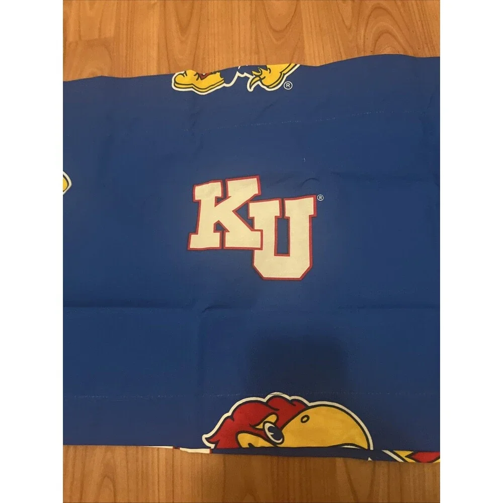 Kansas Jayhawks Curtain Valance Blue Crimson Yellow
